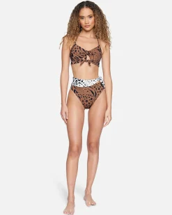 Women Hurley Bikini Bottoms|Bikinis*Animix Moderate High Waist Bikini Bottom