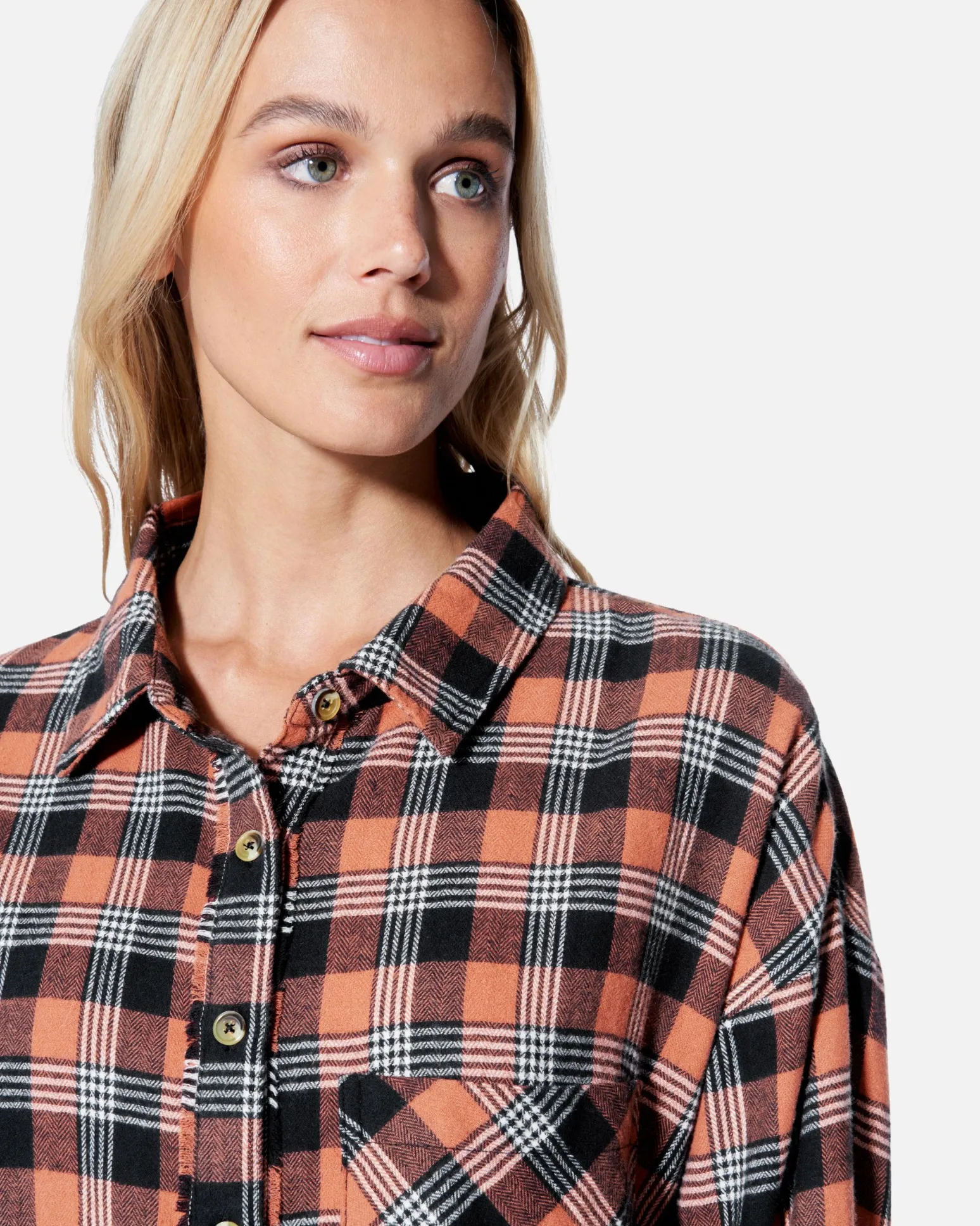 Women Hurley Tops & T-Shirts*Austin Plaid Boyfriend Shirt
