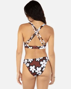 Women Hurley Bikini Bottoms|Bikinis*Bold Daisy Max Moderate Bottom