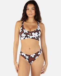 Women Hurley Bikini Bottoms|Bikinis*Bold Daisy Max Moderate Bottom