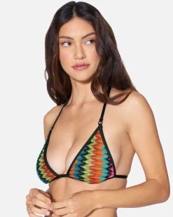 Women Hurley Bikini Tops|Bikinis*Chevron Knit Shoulder Strap Tri Top