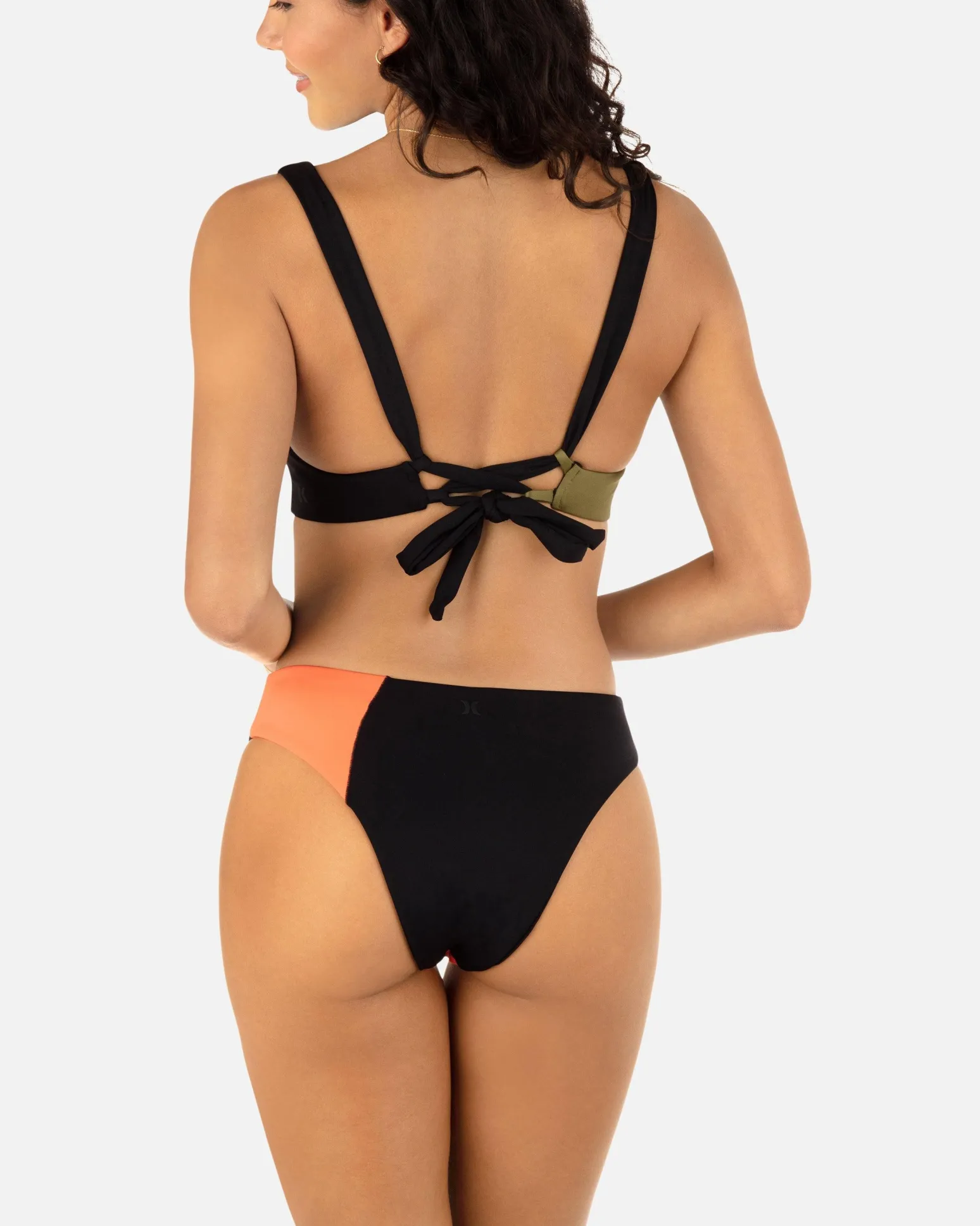 Women Hurley Bikini Bottoms|Bikinis*Color Blocked Max Mid Rise Cheeky Bottom