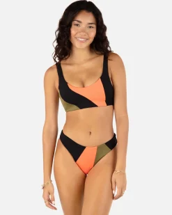 Women Hurley Bikini Bottoms|Bikinis*Color Blocked Max Mid Rise Cheeky Bottom