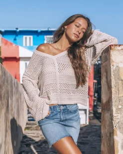 Women Hurley Tops & T-Shirts*Easy Times Crochet Sweater