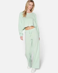 Women Hurley Shorts & Bottoms*Essential Burnout Fleece Wide Leg Pant