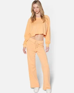 Women Hurley Shorts & Bottoms*Essential Burnout Fleece Wide Leg Pant