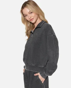 Women Hurley Hoodies & Fleece*Essential Burnout Fleece Half Zip Sweatshirt