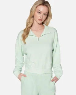 Women Hurley Hoodies & Fleece*Essential Burnout Fleece Half Zip Sweatshirt