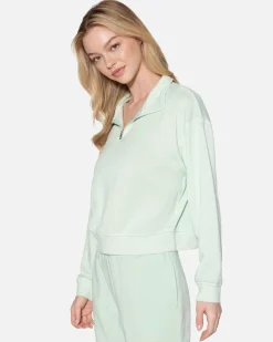 Women Hurley Hoodies & Fleece*Essential Burnout Fleece Half Zip Sweatshirt