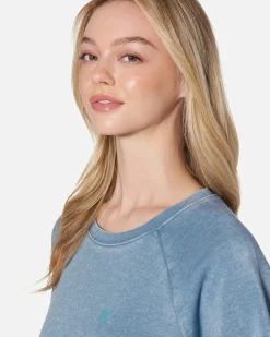 Women Hurley Hoodies & Fleece*Essential Burnout Fleece Crop Crewneck