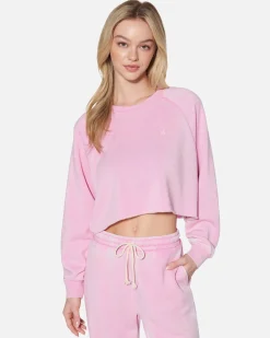 Women Hurley Hoodies & Fleece*Essential Burnout Fleece Crop Crewneck
