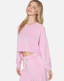 Women Hurley Hoodies & Fleece*Essential Burnout Fleece Crop Crewneck