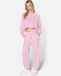 Women Hurley Hoodies & Fleece*Essential Burnout Fleece Crop Crewneck