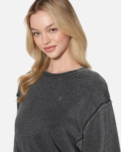 Women Hurley Hoodies & Fleece*Essential Burnout Fleece Crewneck