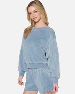 Women Hurley Hoodies & Fleece*Essential Burnout Fleece Crewneck