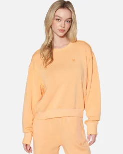 Women Hurley Hoodies & Fleece*Essential Burnout Fleece Crewneck