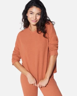 Women Hurley Tops & T-Shirts*ESSENTIAL FLEECE RIBBED LONG SLEEVE TOP
