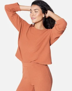 Women Hurley Tops & T-Shirts*ESSENTIAL FLEECE RIBBED LONG SLEEVE TOP