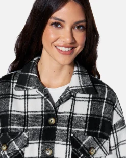 Women Hurley Hoodies & Fleece*ESSENTIAL PLAID SHACKET