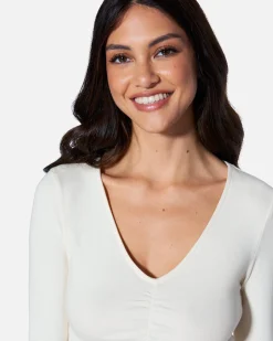 Women Hurley Tops & T-Shirts*ESSENTIAL RUCHED LONG SLEEVE TOP