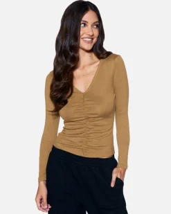 Women Hurley Tops & T-Shirts*ESSENTIAL RUCHED LONG SLEEVE TOP