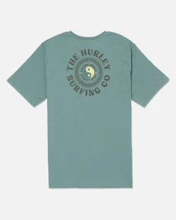 Hurley Tshirts & Tops*Everyday H2O-Dri Kelp Circle Slub Short Sleeve Tee