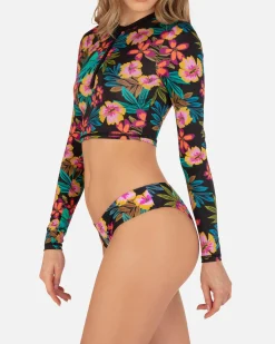Women Hurley Rashguards & Surf Shirts|Rashguards & Surf Shirts*Fiji Fantasy Crop Long Sleeve Rashguard