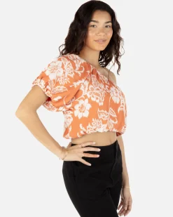 Women Hurley Tops & T-Shirts*Floral Ikat One Shoudler Top