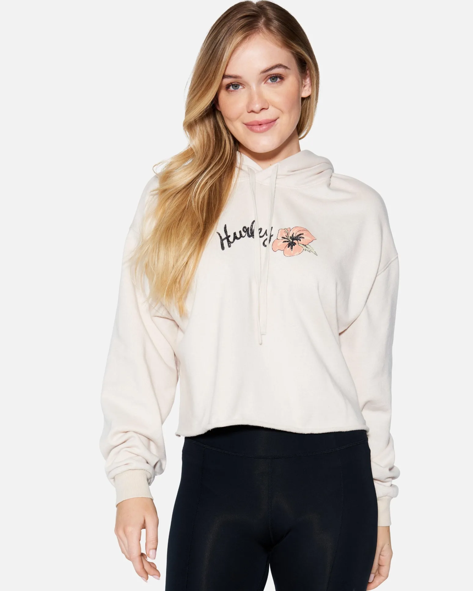 Women Hurley Hoodies & Fleece*FLOWER TUBING CROPPED RAW HOODIE