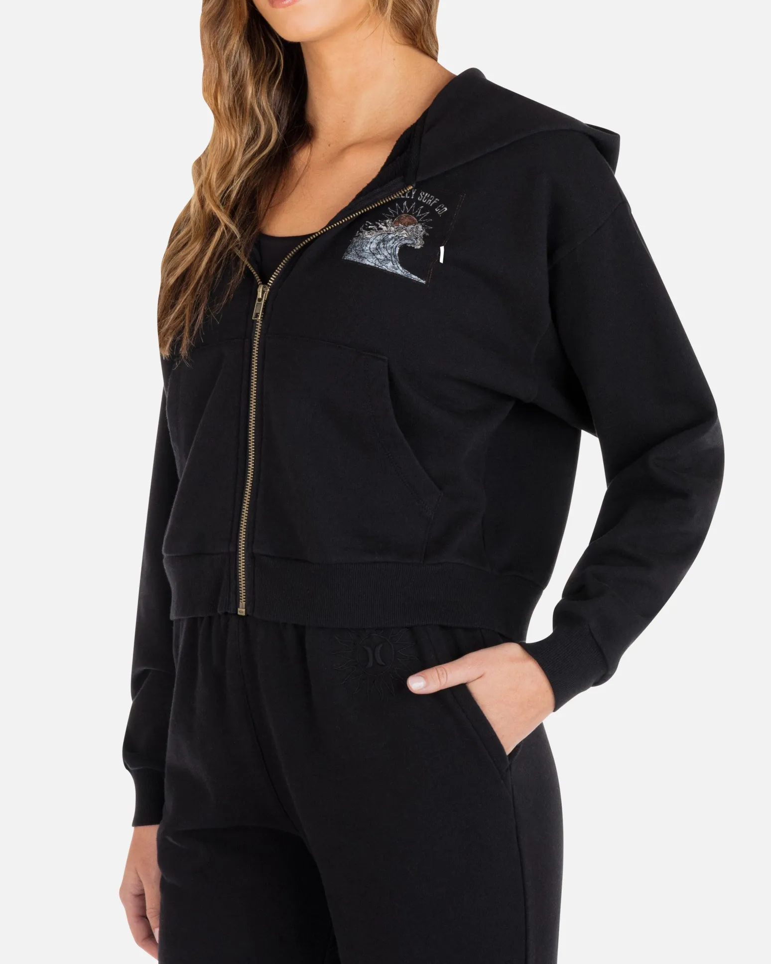 Women Hurley Hoodies & Fleece*Glow With The Flow Crop Zip Up Hoodie