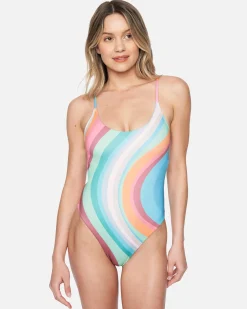Women Hurley One Piece*X Moore Aloha Max Retro Wave Moderate One Piece