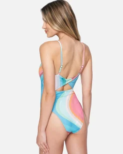 Women Hurley One Piece*X Moore Aloha Max Retro Wave Moderate One Piece