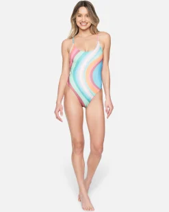 Women Hurley One Piece*X Moore Aloha Max Retro Wave Moderate One Piece