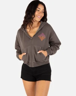 Women Hurley Hoodies & Fleece*In Balance Crop Zip Up Hoodie