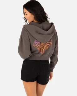 Women Hurley Hoodies & Fleece*In Balance Crop Zip Up Hoodie