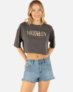 Women Hurley Tops & T-Shirts*Jungleer Boyfriend Crop Tee