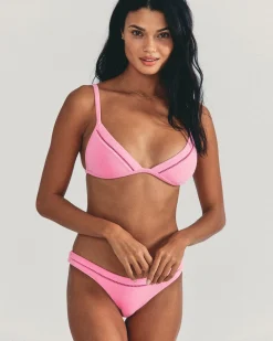 Women Hurley Bikini Bottoms|Bikinis*LSF X - Hawaiian Hibiscus Terry Reversible French Cut Cheeky Bottom