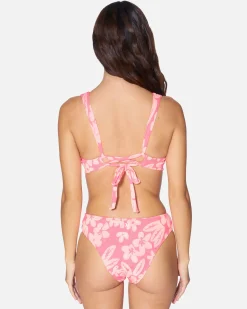 Women Hurley Bikini Bottoms|Bikinis*Max Flower Scrunch Mid Rise Cheeky Bottom