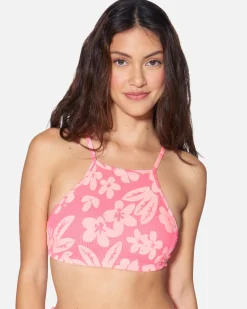 Women Hurley Bikini Tops|Bikinis*Max Flower Scrunch Racer Back Top