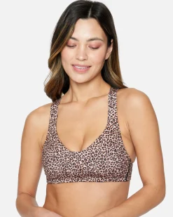 Women Hurley Bikini Tops|Bikinis*Max Leopard Cross Back Top