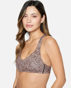Women Hurley Bikini Tops|Bikinis*Max Leopard Cross Back Top