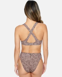 Women Hurley Bikini Bottoms|Bikinis*Max Leopard Moderate Tab Side High Waist