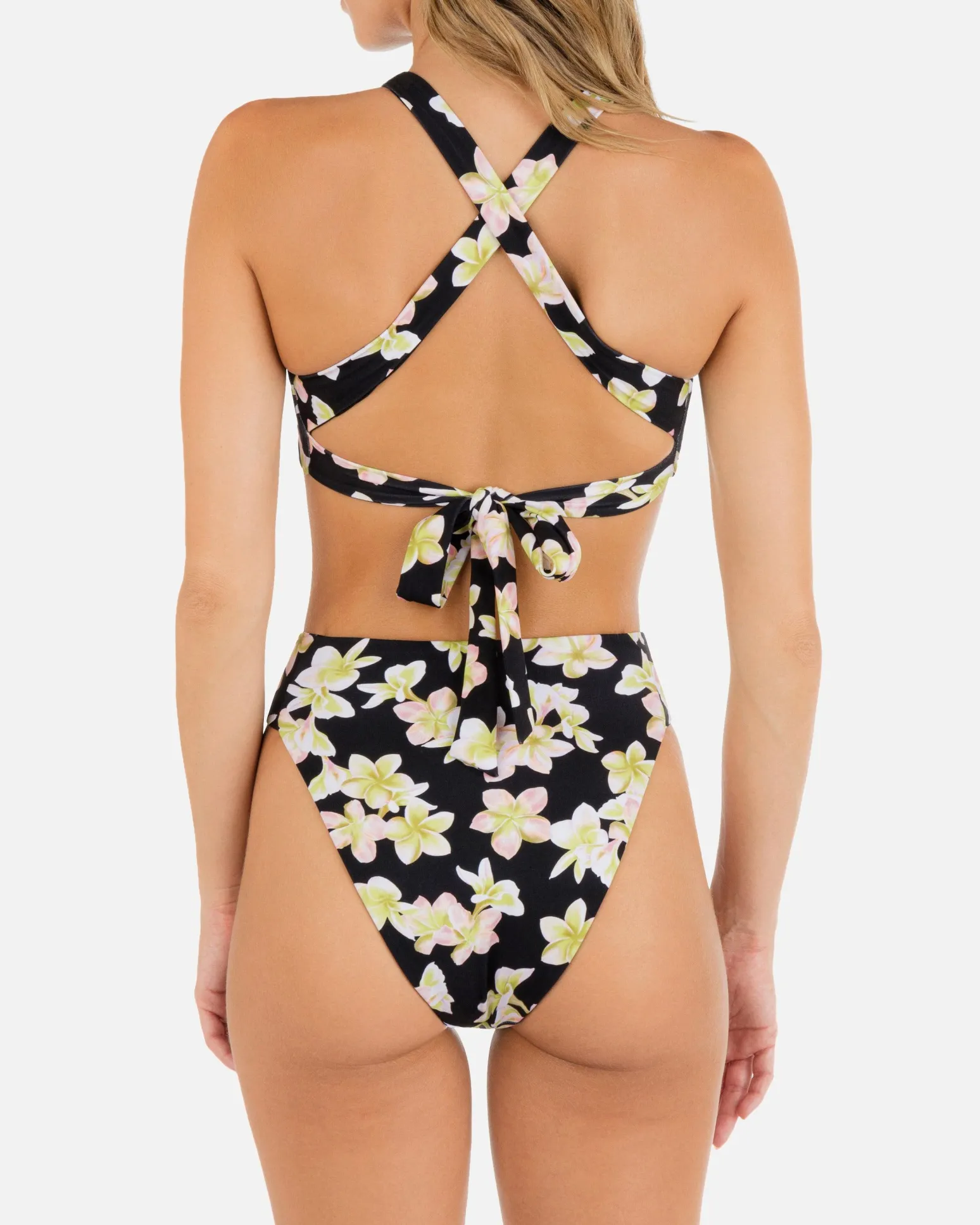 Women Hurley Bikini Tops|Bikinis*Max Plumeria Moderate Tab Side High Waist