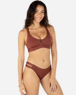 Women Hurley Bikini Bottoms|Bikinis*Max Solid Moderate Bottom
