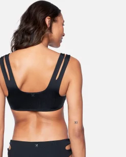 Women Hurley Bikini Tops|Bikinis*Max Solid Split Strap Bikini Top