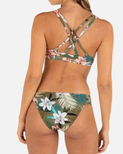 Women Hurley Bikini Bottoms|Bikinis*MAX VINTAGE PALM MODERATE BOTTOM
