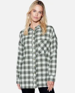Women Hurley Tops & T-Shirts*Odessa Plaid Boyfriend Shirt