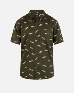 Hurley Tshirts & Tops|Button Downs*One And Only Lido Stretch Short Sleeve Shirt