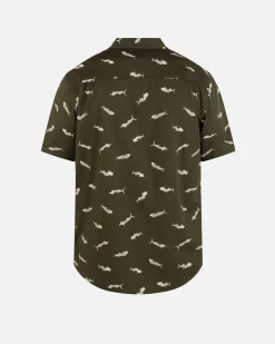 Hurley Tshirts & Tops|Button Downs*One And Only Lido Stretch Short Sleeve Shirt