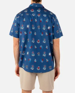 Hurley Tshirts & Tops|Button Downs*One And Only Lido Stretch Short Sleeve Shirt